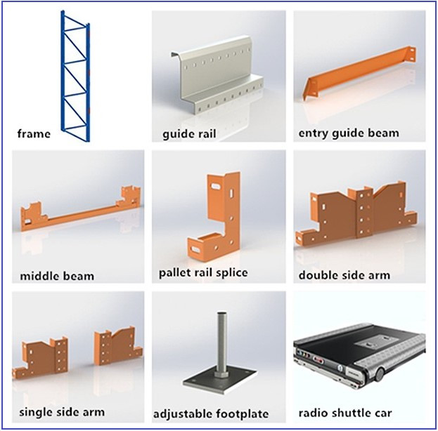 High Density Automatic Radio Shuttle Racking System For Warehouse Storage