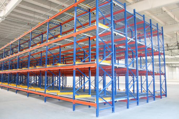 Galvanized Rollers Pallet Racking Carton Flow Rack