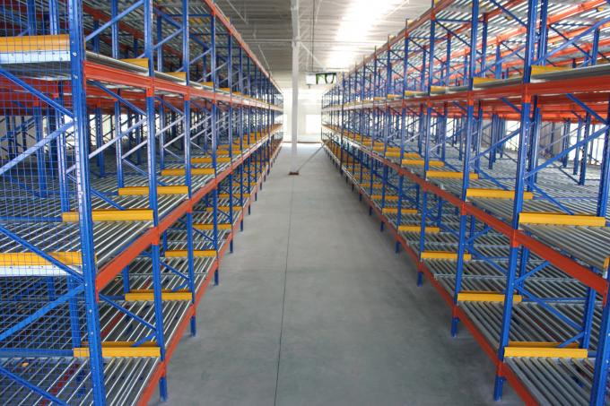 Galvanized Rollers Pallet Racking Carton Flow Rack
